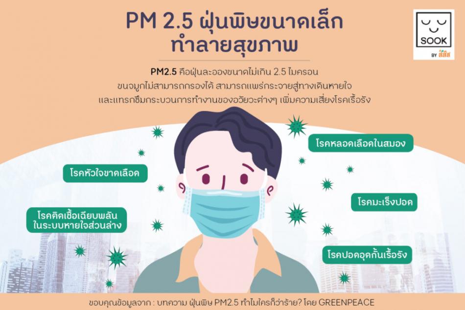 ประชาสัมพันธ์สร้างการรับรู้ เกี่ยวกับปัญหาฝุ่นละอองขนาดเล็ก pm 2.5
